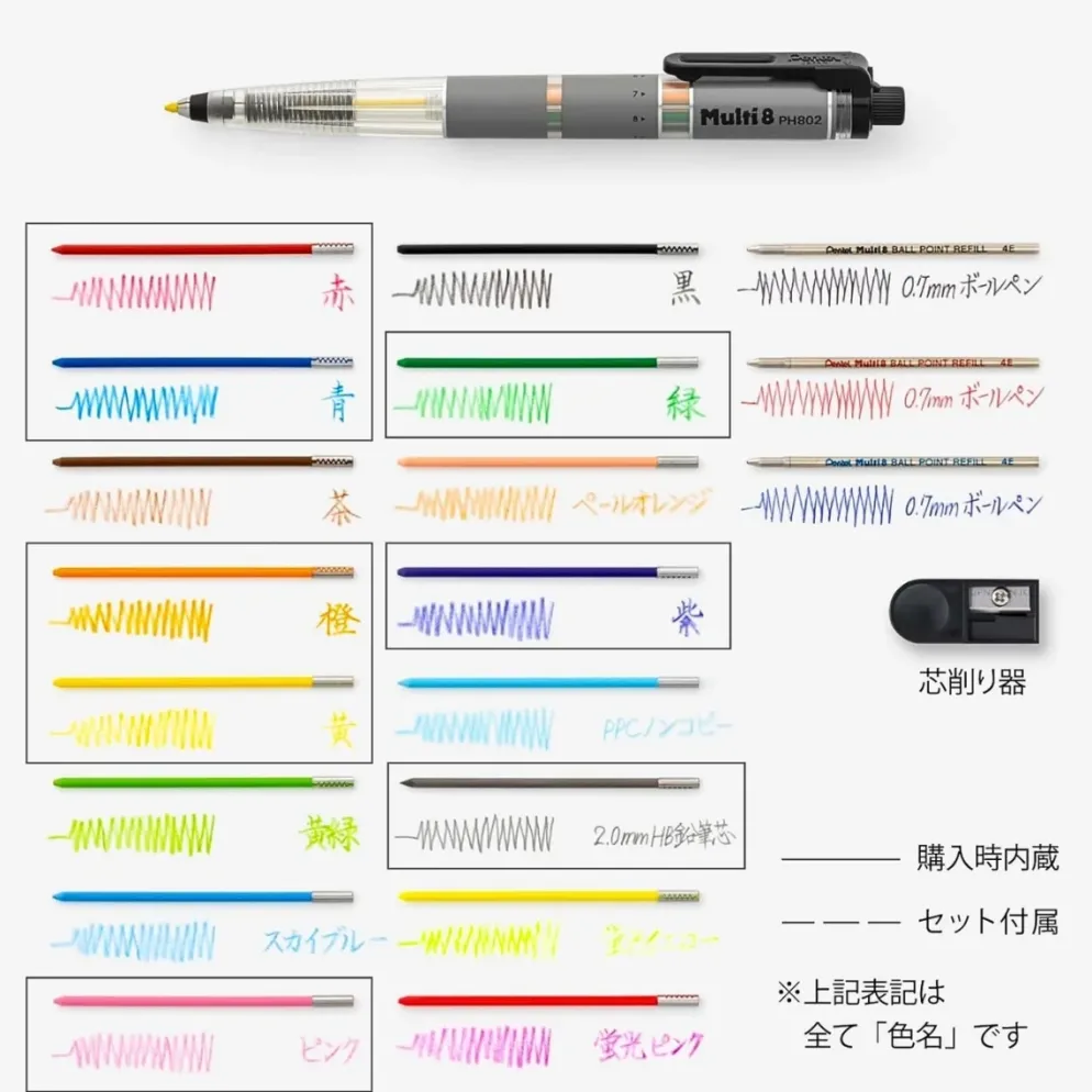 Pentel Multi 8 Mechanical Pencil – 8 Colour Lead Holder