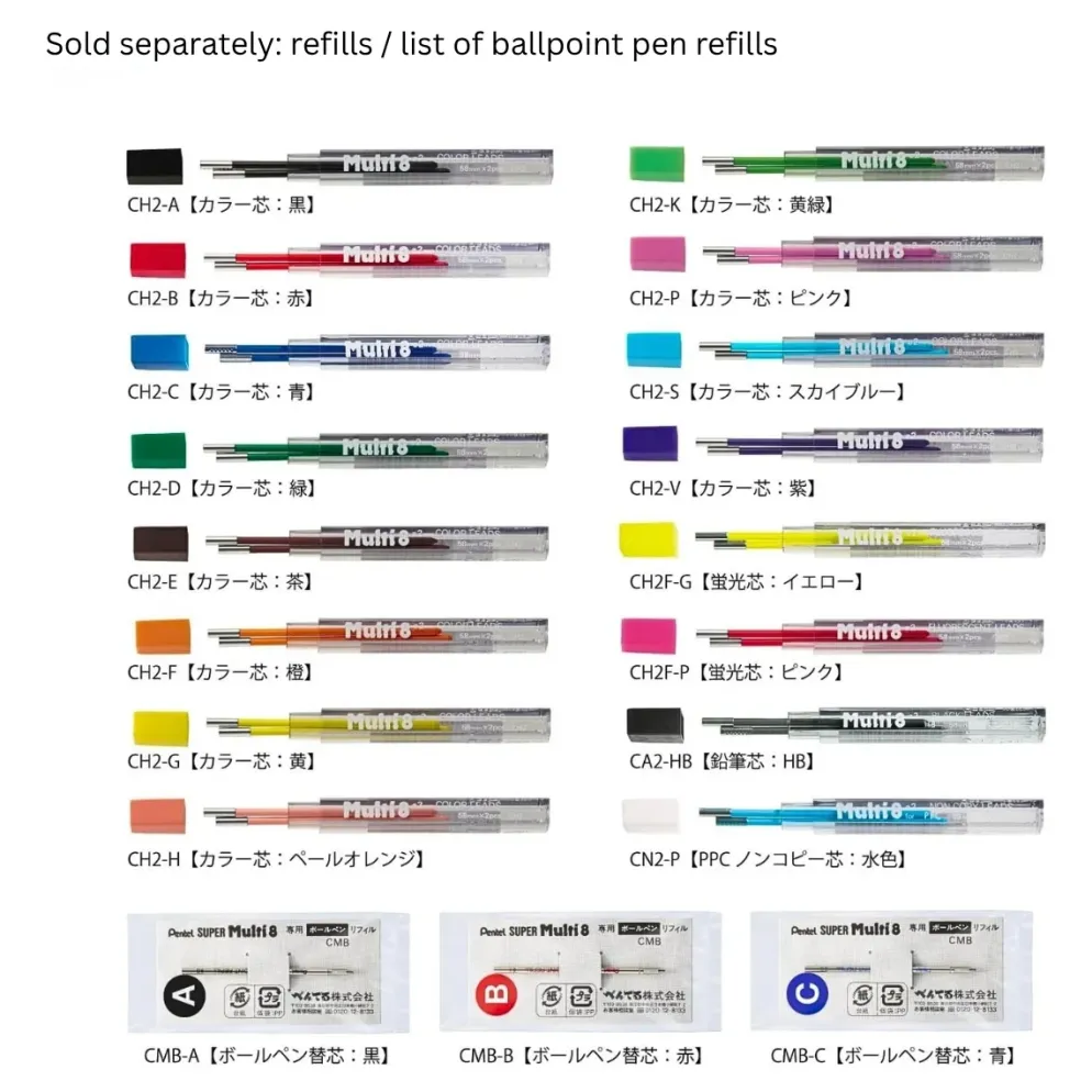 Pentel Multi 8 Mechanical Pencil – 8 Colour Lead Holder
