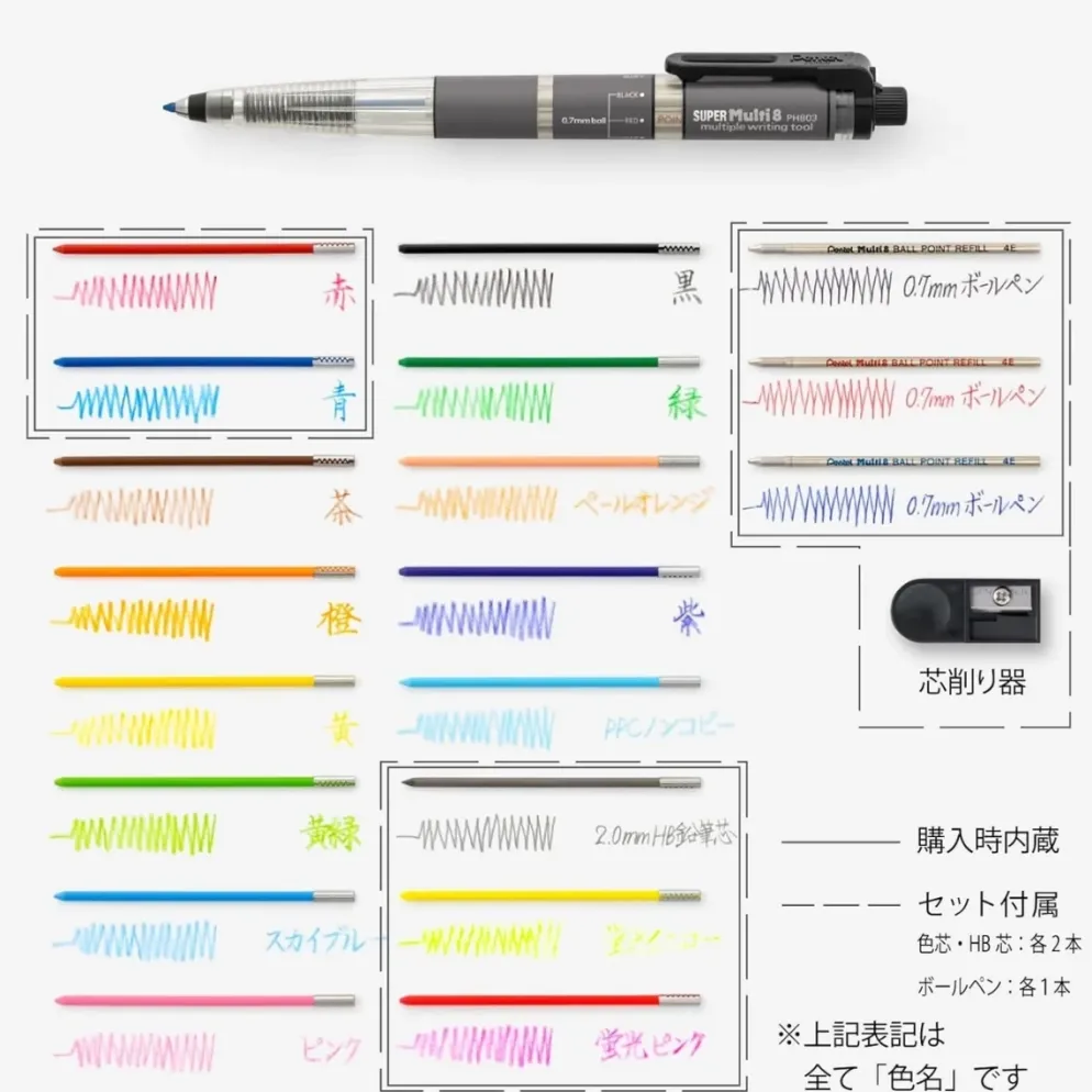 Pentel Multi 8 Mechanical Pencil – 8 Colour Lead Holder