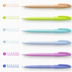 Pentel Touch Brush Sign Pen Pastel Colours