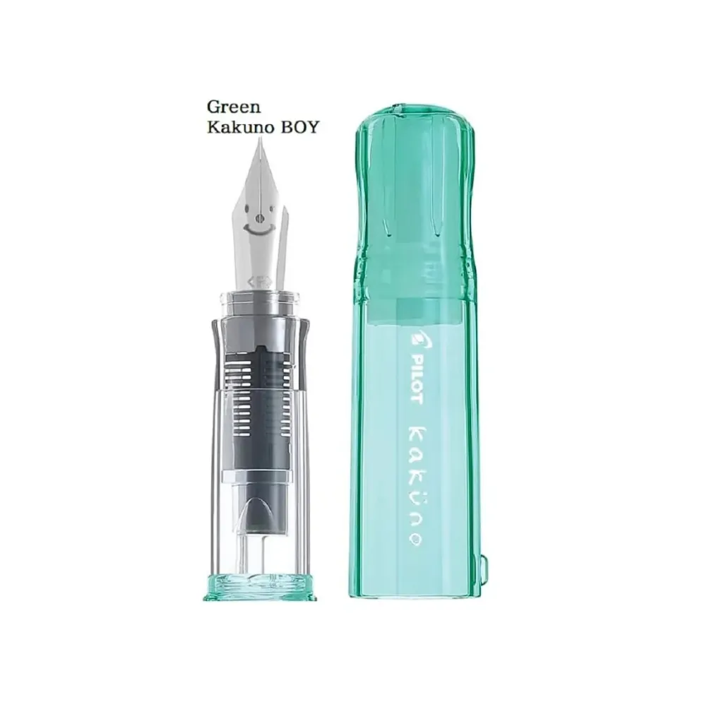 Pilot Kakuno Family Series Fountain Pen – Fine or Medium Nib, Colourful Transparent Barrel