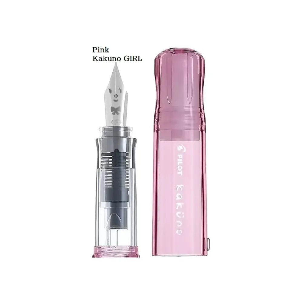 Pilot Kakuno Family Series Fountain Pen – Fine or Medium Nib, Colourful Transparent Barrel