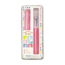 Pilot Kakuno Family Series Fountain Pen – Fine or Medium Nib, Colourful Transparent Barrel