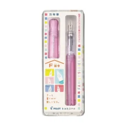 Pilot Kakuno Family Series Fountain Pen – Fine or Medium Nib, Colourful Transparent Barrel