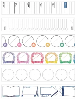 Planner Masking Tape - Floral Daily Schedule