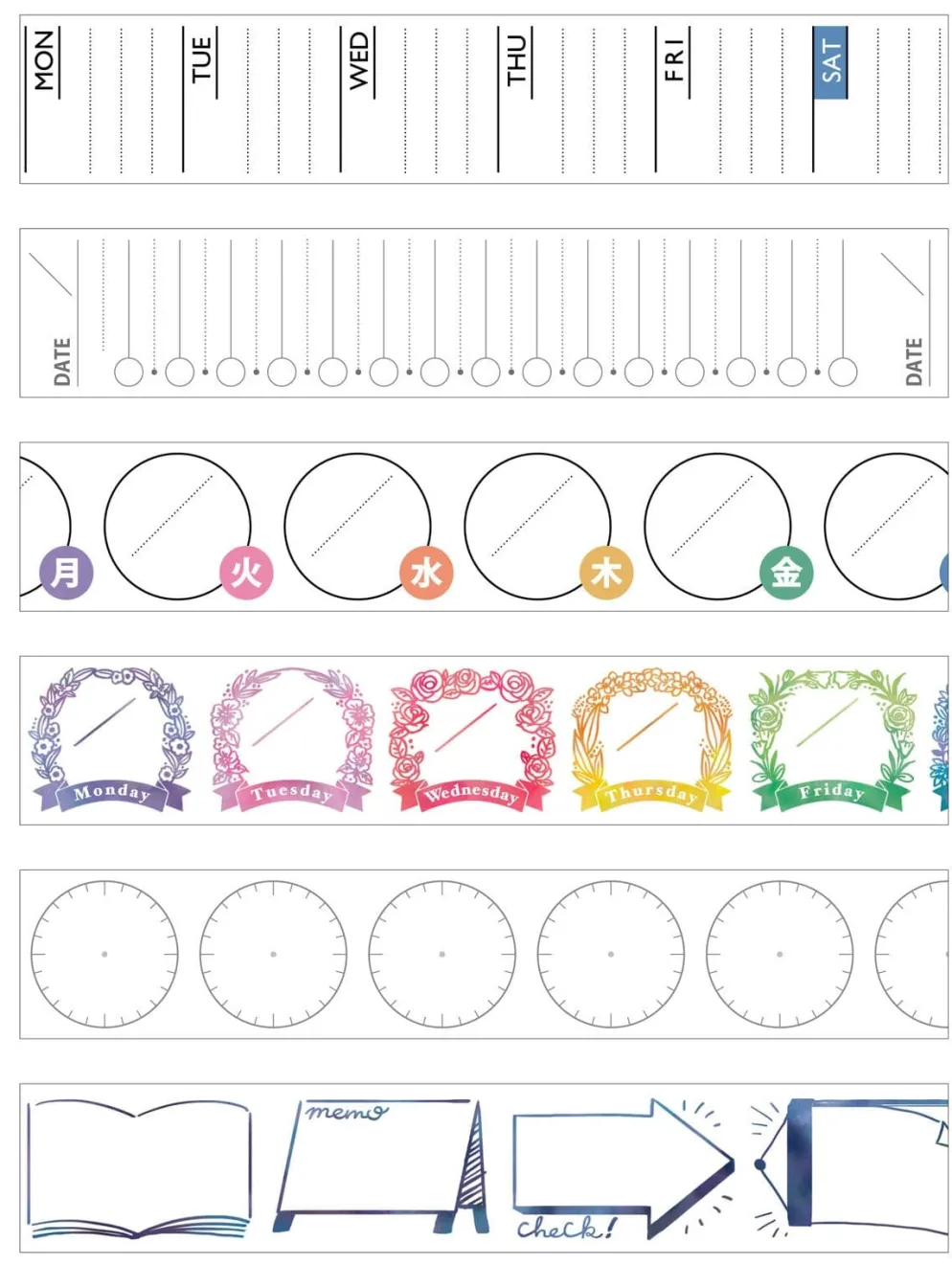 Planner Masking Tape - Notes