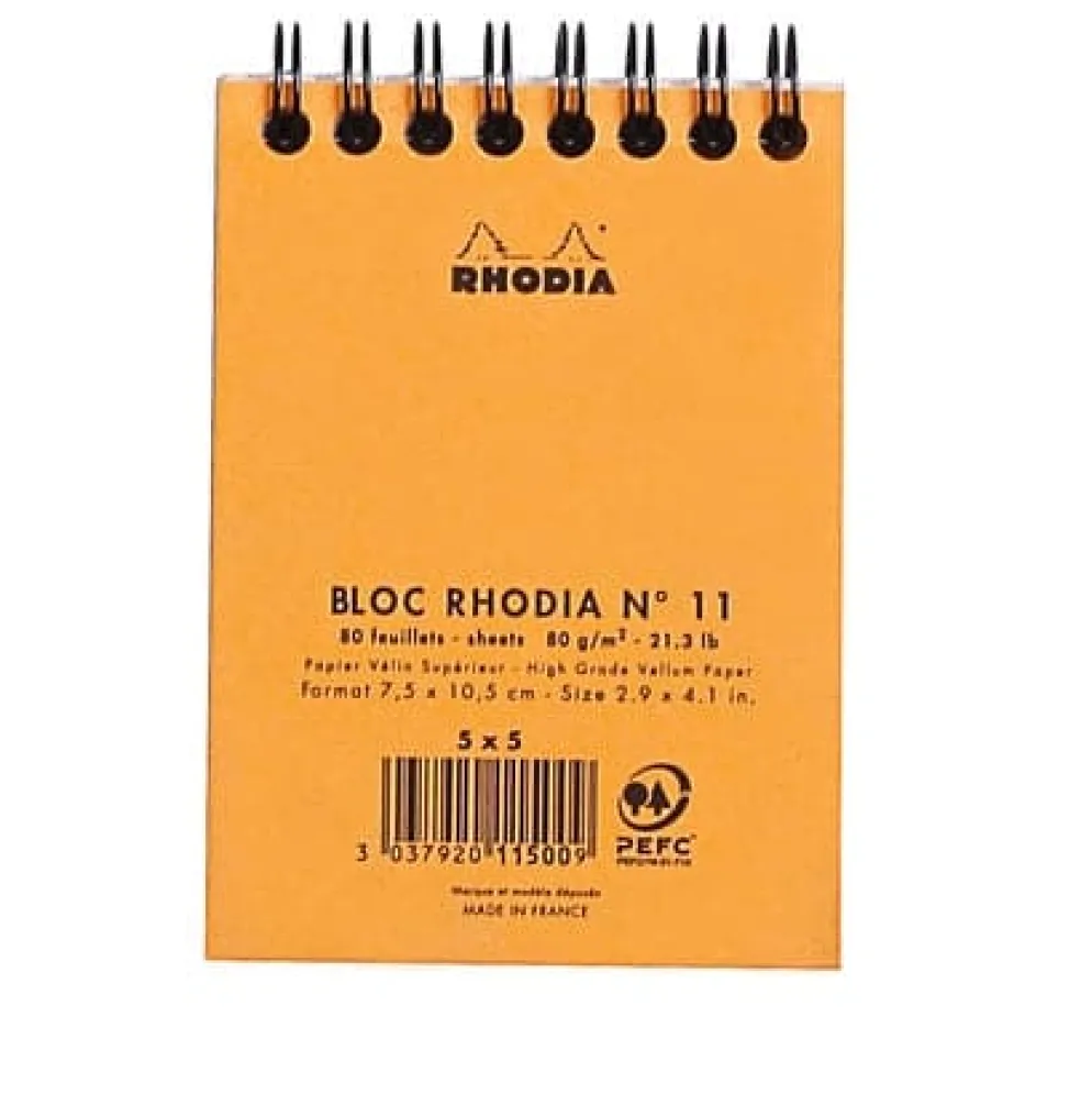 Rhodia Classic Wirebound Notepad (A7, Graph)