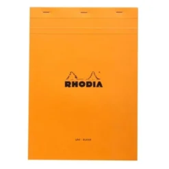 Rhodia No. 18 Head Stapled A4 Plain Pad (Orange or Black)