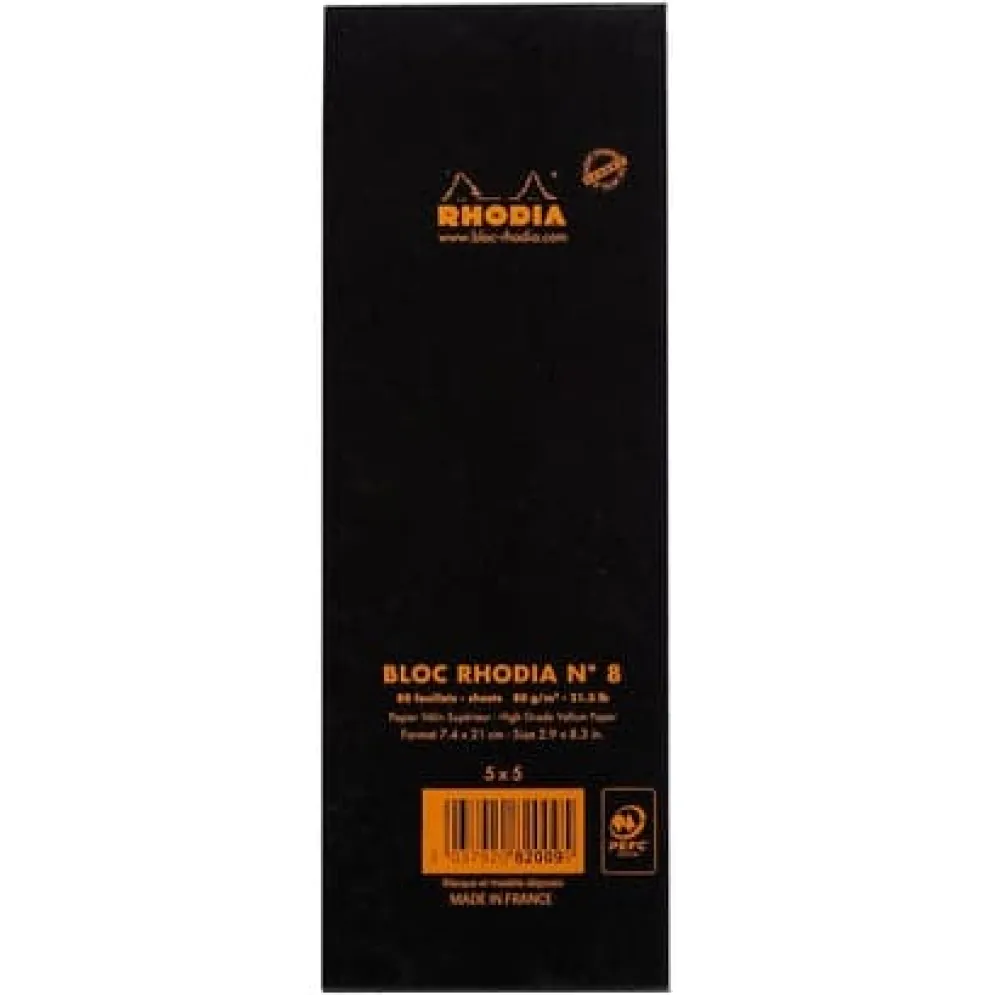 Rhodia No. 8 Head Stapled Pad (74 X 21mm, Grid)