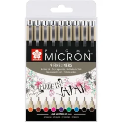 SAKURA Pigma Micron 05 Wallet, Set of 9 - Colours