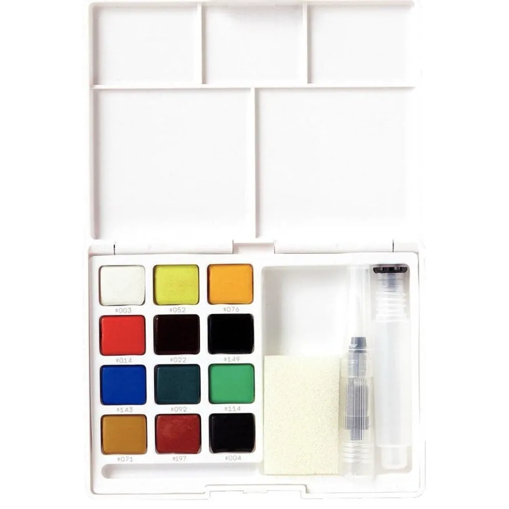 Sakura Koi Water Colours – 12 Colour Pocket Sketch Box with Water Brush