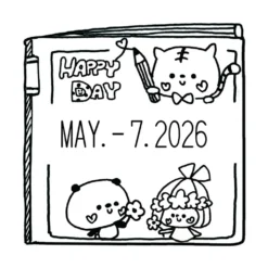 SANBY Kayonoko Large Date Notebook Stamp