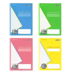 Showa Note Japonica Notebook – B5 Grid Paper (includes subject stickers)