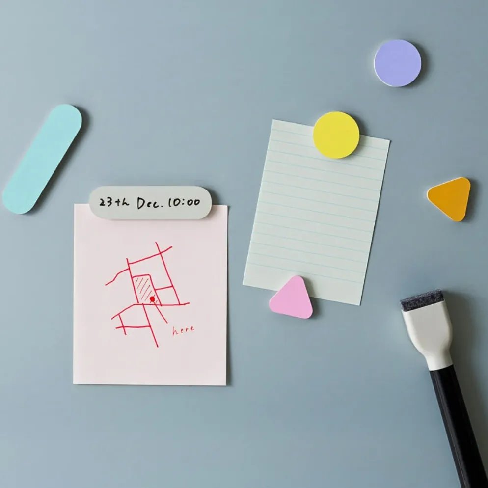 Sikigu Memo Magnet Mix – Rewritable Paper Magnet Set