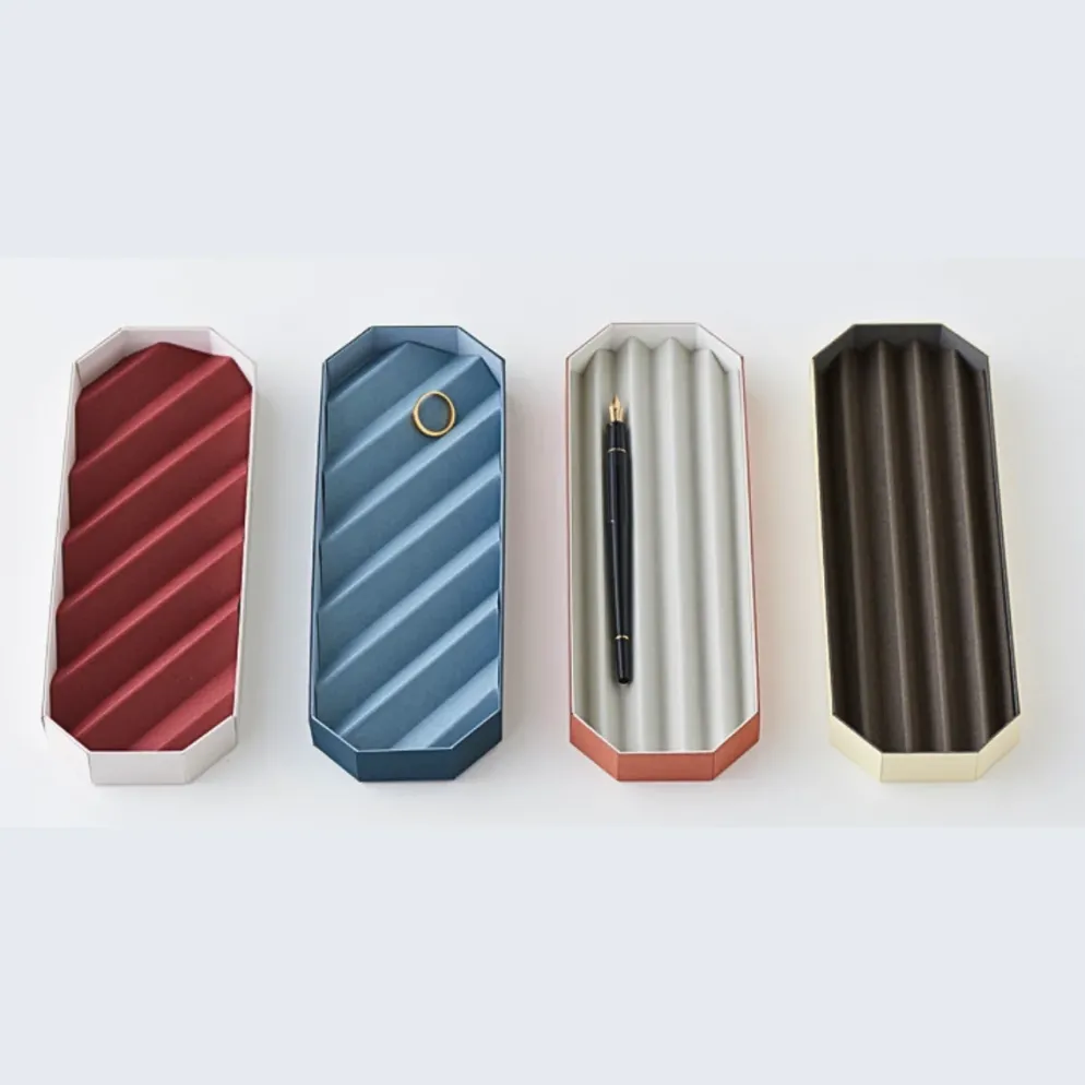 Sikigu Pleats Tray – Folded Paper Desk Organiser (Oblique/Straight)