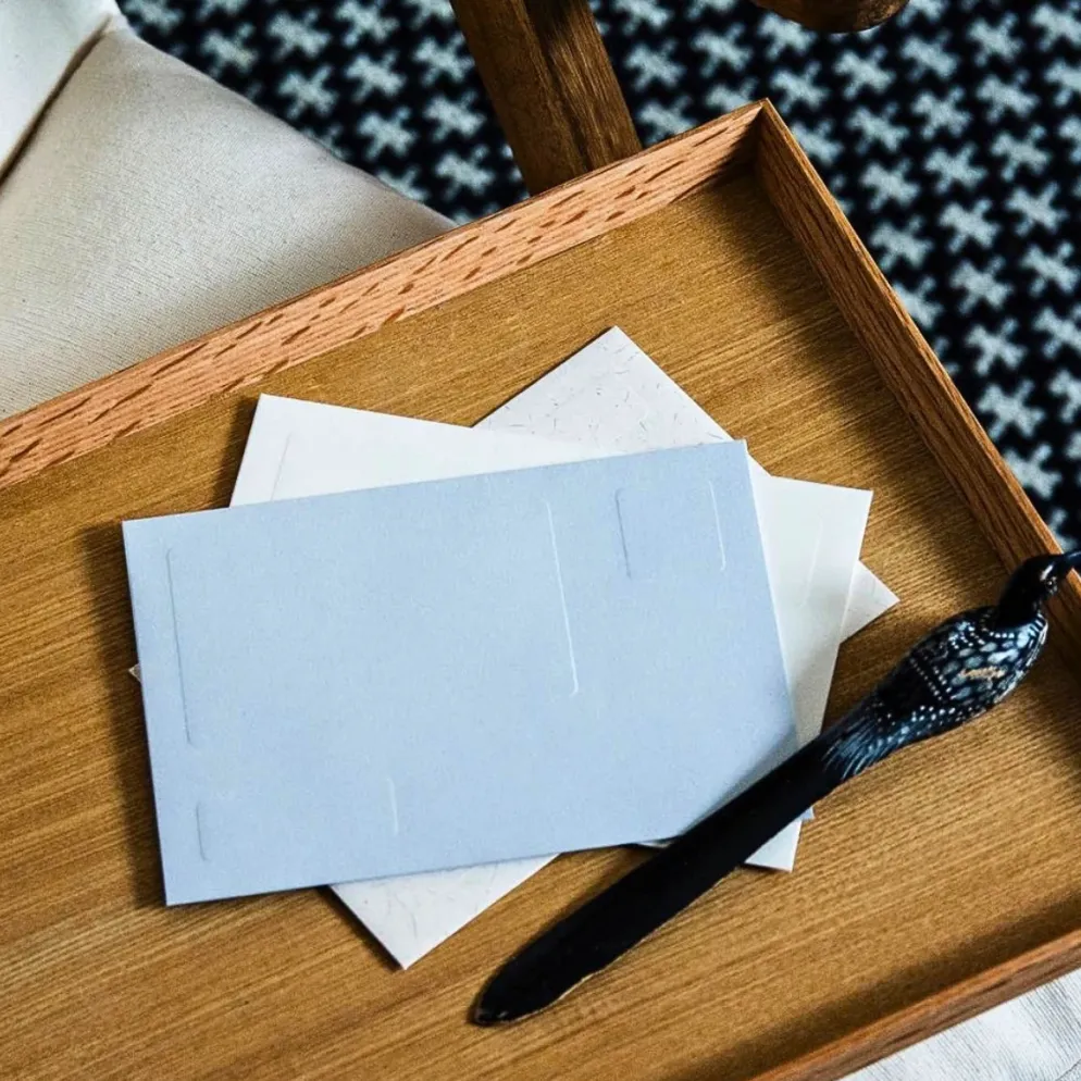 Sikigu Emboss Envelope Set – Textured Letter & Envelope Pack (3 Sheets)