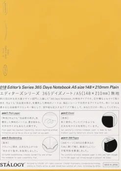 Stalogy 365 Days Notebook A5 - Plain Paper