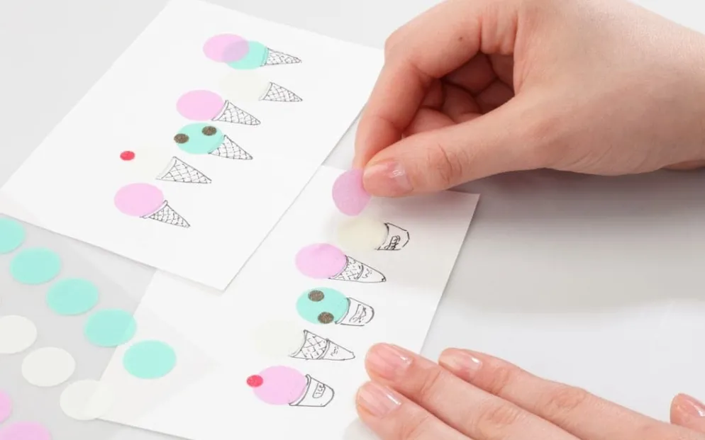 Stalogy Masking Dots - Circular Masking Tape Patches (16mm)