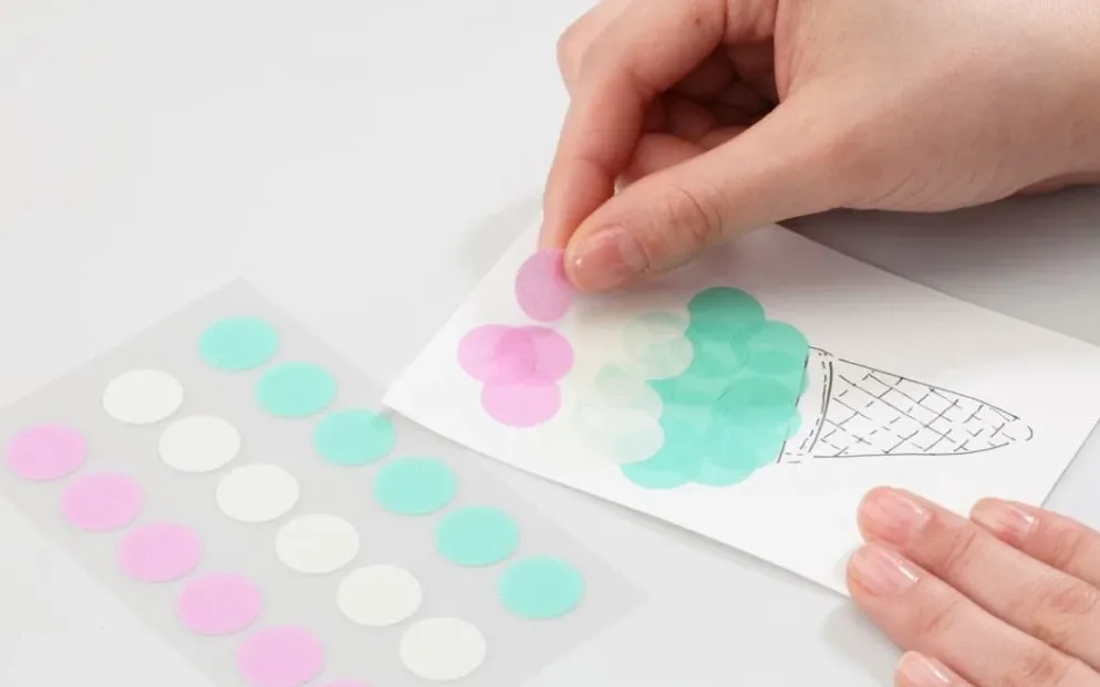 Stalogy Masking Dots - Circular Masking Tape Patches (20mm)