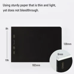 Stalogy 1/2 Year Landscape Grid Notebook B6 - Black