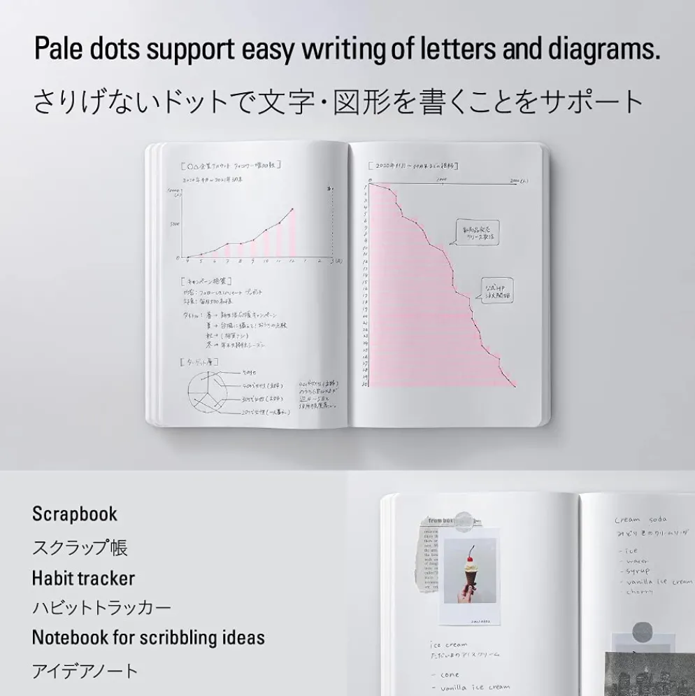 Stalogy 1/2 Year Notebook A5 (Dot Grid Paper)