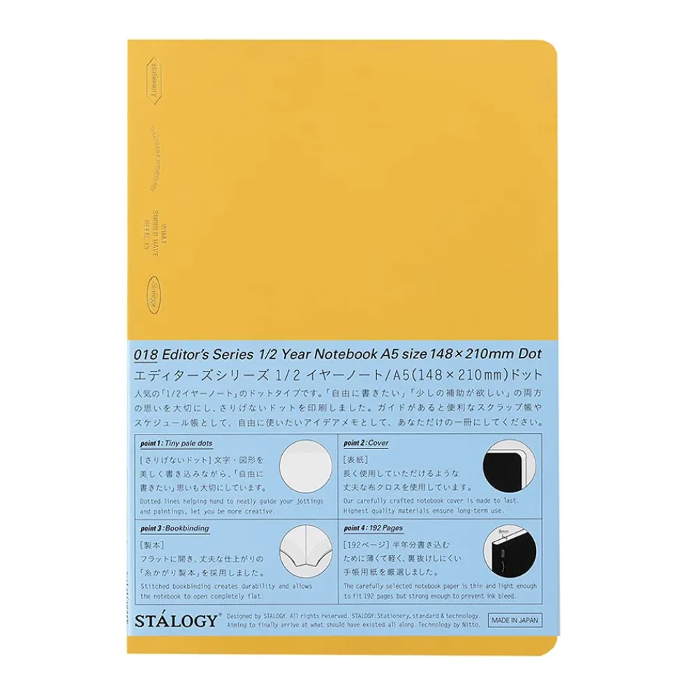 Stalogy 1/2 Year Notebook A5 (Dot Grid Paper)