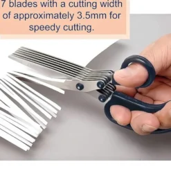 Sun-Star 7 Blades Shredder Scissors - 200mm Multi-Strip Cutting Tool
