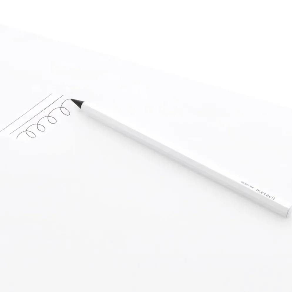 Sun-Star Metacil White Metal Pencil – Long-Lasting Erasable Graphite-Metal Hybrid