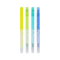 Sun-Star DOT É Pen Square Marker – 4 Piece Pack B, Dual Tip