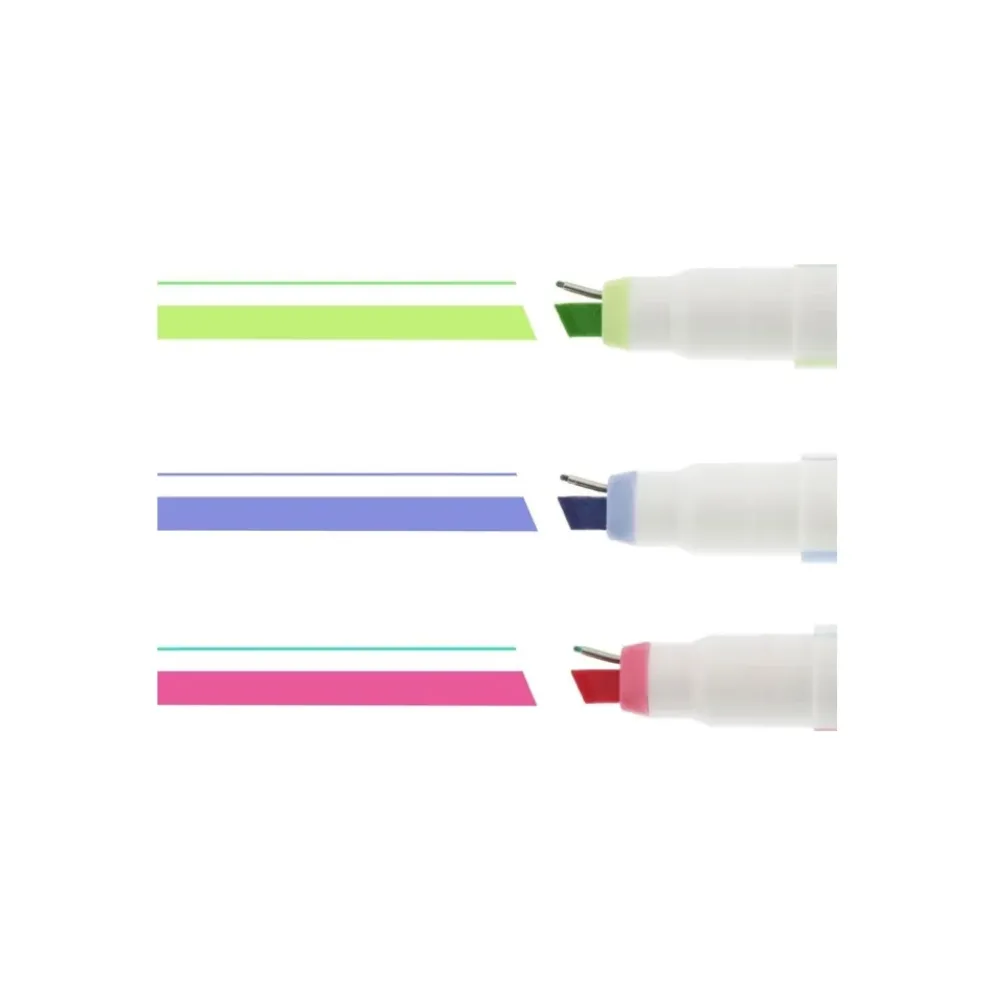 Sun-Star Ninipie 3 Colour Pack – Pastel Highlighter & Fineliner Pen Set