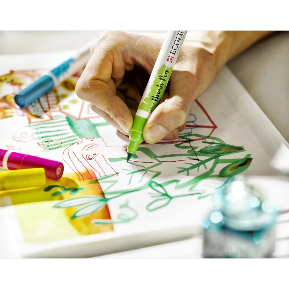 Talens Ecoline Brushpen, Set of 10, Bright