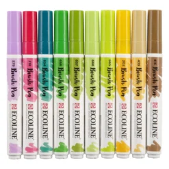 Talens Ecoline Brushpen, Set of 10, Botanic