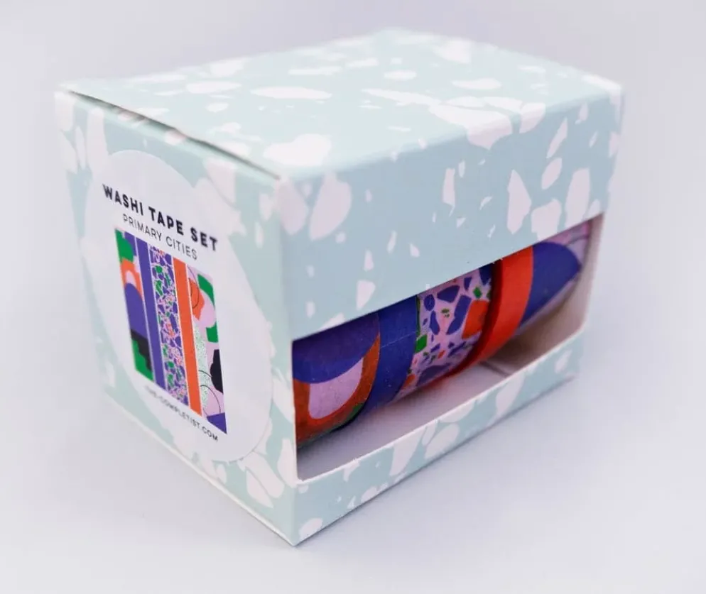 The Completist Primary Cities Washi Tape Set