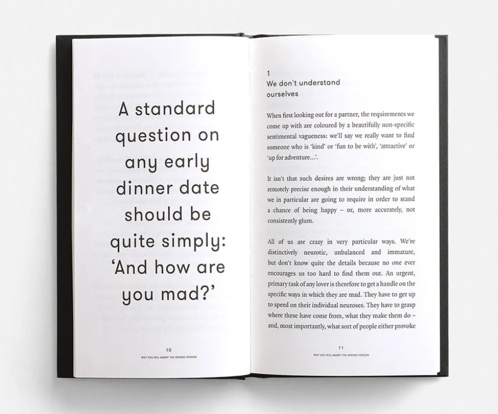 The School of Life 'Why You Will Marry The Wrong Person' Book