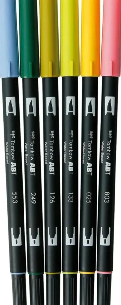 Tombow ABT Dual Brush Pens- Botanical, Set of 6