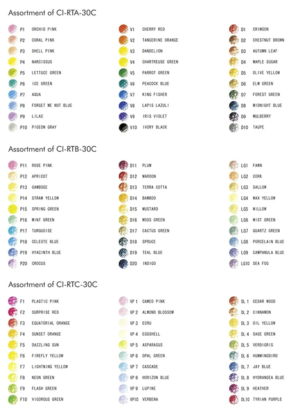 Tombow Irojiten Color Dictionary Colour Pencils - Volume 1