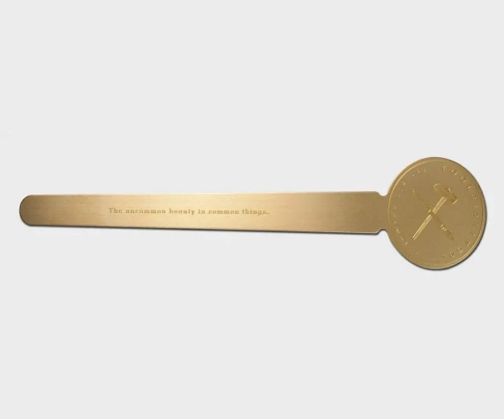 Tools to Live By Brass Rulermark Bookmark & Measuring Tool – 18cm Solid Brass