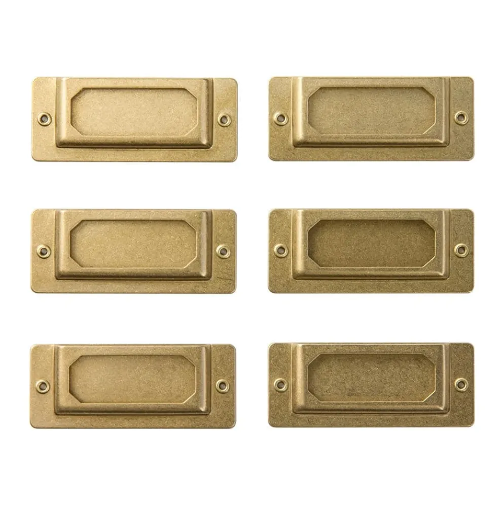 TRAVELER'S Company Brass Label Plates – Set of 6