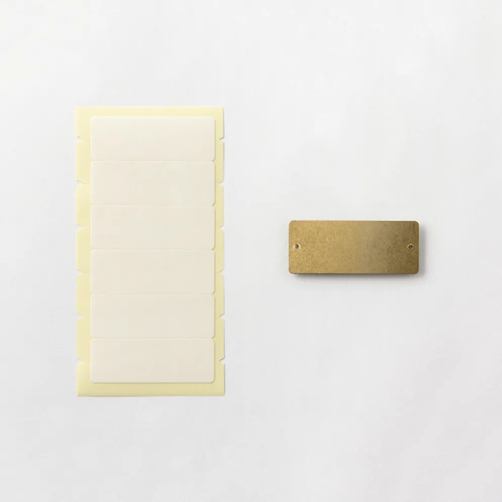 TRAVELER'S Company Brass Label Plates – Set of 6