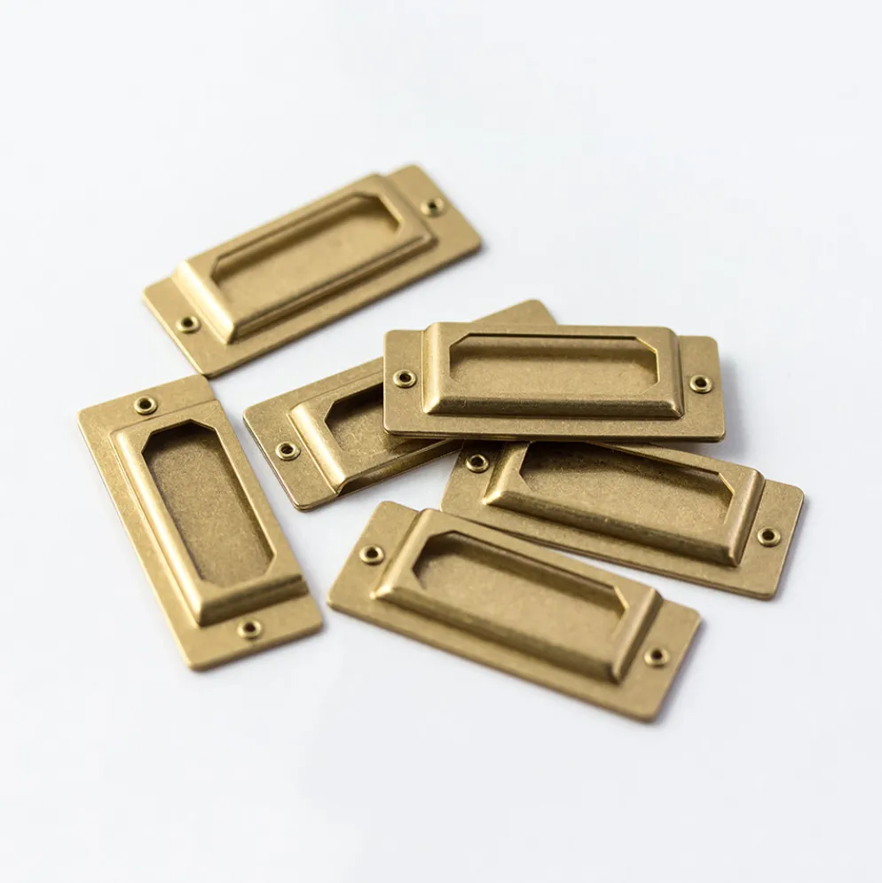 TRAVELER'S Company Brass Label Plates – Set of 6