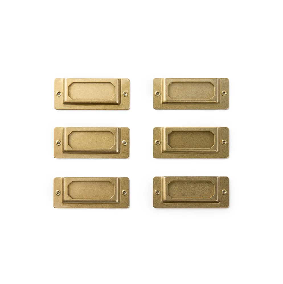 TRAVELER'S Company Brass Label Plates – Set of 6
