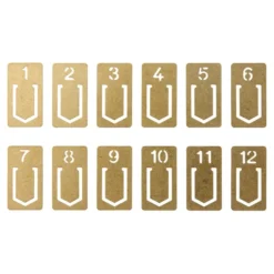 TRAVELER'S Company Brass Number Clips – Set of 12