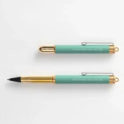 TRAVELER'S Company Brass Rollerball Pen Factory Green