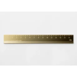 TRAVELER'S Company Brass Ruler – 15cm Solid Brass