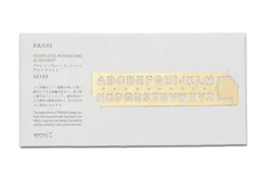 Traveler's Company BRASS Stencil Bookmark - Alphabet