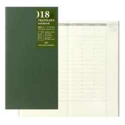 TRAVELER'S Company Notebook Refill 018 [Weekly Vertical Free Diary]