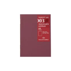 TRAVELER'S Company Passport Notebook Refill 003 [Plain MD Paper]