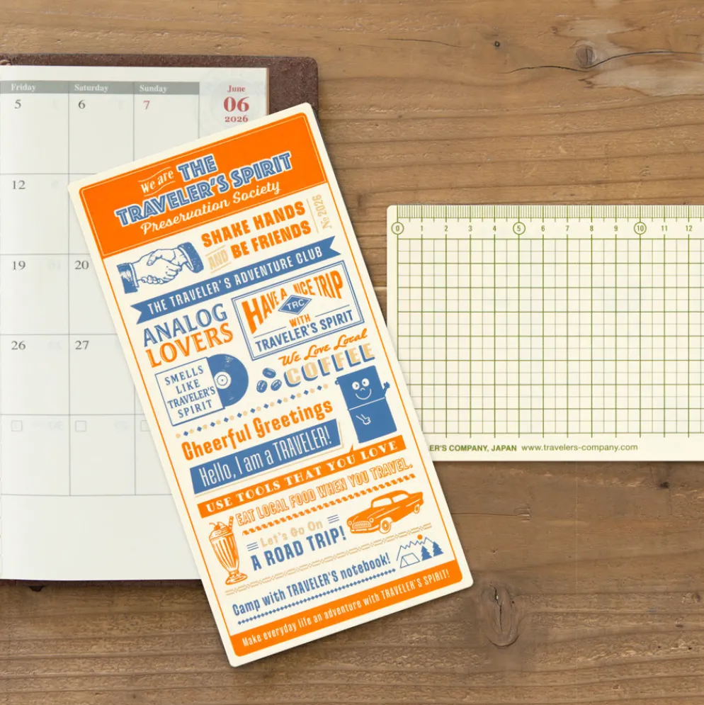 Traveler's Notebook Plastic Sheet 2026 Edition - Regular Size
