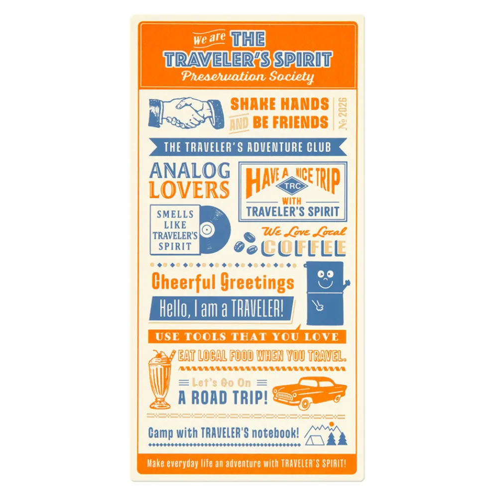 Traveler's Notebook Plastic Sheet 2026 Edition - Regular Size