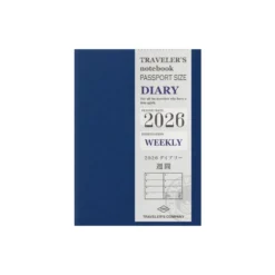 Traveler’s Notebook 2026 Second Half Passport Weekly Diary – (July to Dec.) Refill